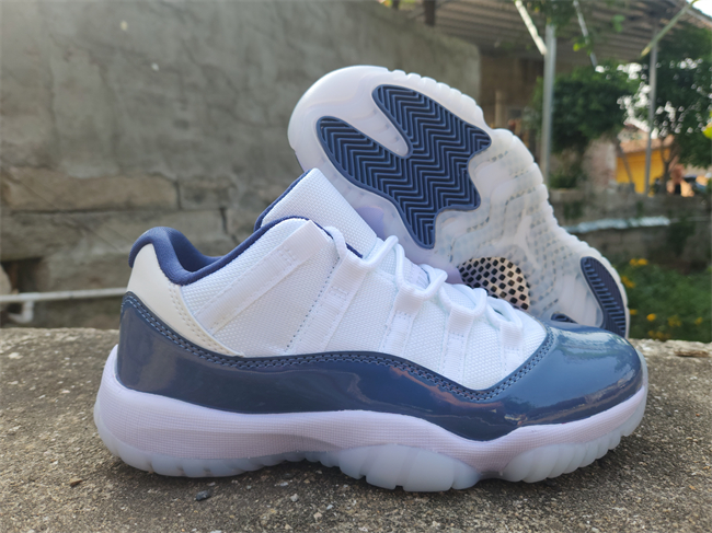 Men's Running weapon Air Jordan 11 White/Blue Shoes 083 Men's Running weapon Air Jordan 11 White/Blue Shoes 083